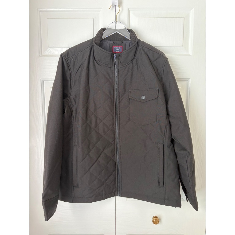 UNTUCKit Gardner Jacket Men XL Black Quilted Full Zip Mock Neck Fall Winter Cozy - Picture 2 of 8